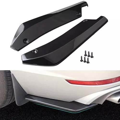 2 Pcs Universal Car Rear Bumper Lip Diffuser Spoiler Scratch Protector