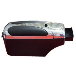 Armrest Dual Console Box Sliver and Black