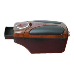 Armrest Dual Console Box Wood and Black