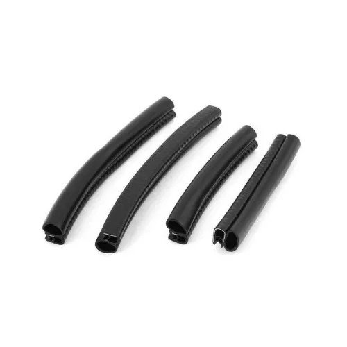 Car Door Guard Rubber Black 4 Pcs