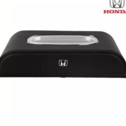 Car Tissue Box High Quality – Honda Logo – Leather Black