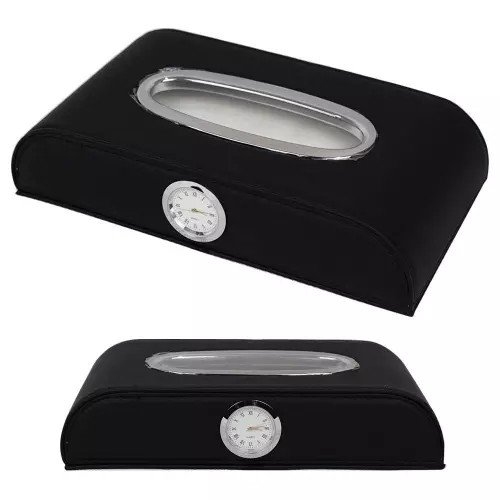 Car Tissue Box With Black Clock
